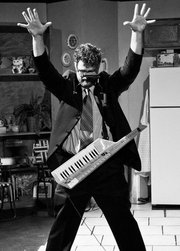 Southpaw Jones with his precious keytar